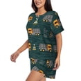 thumbnail image 2 of Picia Big Machine Pajamas Sets for Women Soft Short-Sleeved Pjs with Lounge Shorts Two Piece Sleepwear-XX-Large, 2 of 9