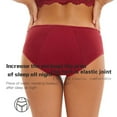 thumbnail image 6 of 4-Pack Women Menstrual Period Underwear Mid Waist Cotton Postpartum Panties Solid Underpants Stretch Briefs, 6 of 9