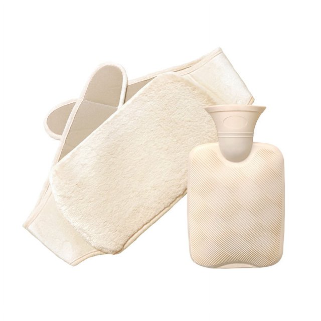 Bolsa de agua caliente con relleno de agua y cintura alargada de conejo de imitación de peluche, bolsa de agua caliente con relleno de agua para calentar el vientre, bolsa de agua caliente de