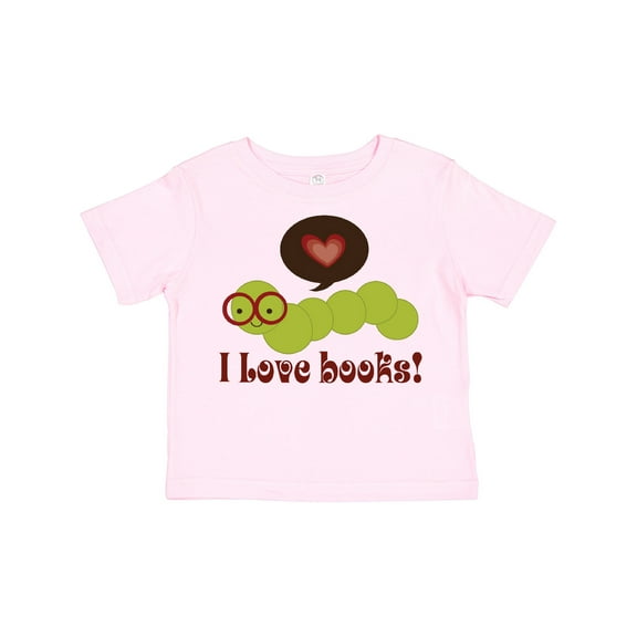 Inktastic I Love Books Bookworm Boys or Girls Toddler T-Shirt