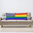 thumbnail image 4 of LGBT Gay Pride Body Pillow Cover Rainbow Striped Long Pillow Case Protector with Zipper Decorative American Flag Cushion Large Pillowcases for Bedroom,Sofa,Couch,Home Gifts 20"x54", 4 of 6