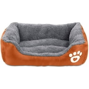 Pet Deluxe Dog Bed, Super Soft Pet Sofa Cats Bed, Pet Bed Premium Bedding,Small,Orange