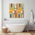 thumbnail image 4 of Mid-Century Modern Canvas Wall Art, Art Geometric Abstract Yellow Orange Framed Wall Decor Modern Artwork Prints Painting for Living Room, Bedroom, Kitchen & Cafe Decor 16x16 Inch, 4 of 9