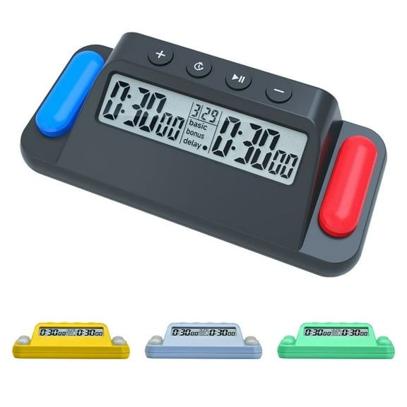 Multifunctional Digital Chess Clock, Professional Timer for Board Games with Basic Time, Plus Time, Second Reading System, Mute Function