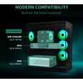 thumbnail image 6 of MONTECH TG3 Panoramic ATX Mid-Tower PC Case, Pre-Installed 360mm ARGB Unibody Fans & 1x120mm ARGB Fan, ARGB Strip, Supports 360mm Radiator, RTX 5090 GPUs & Back-Connect Motherboards, Black, 6 of 13