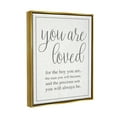 thumbnail image 3 of Stupell Industries You Are Loved Metallic Gold Framed Floating Canvas Wall Art, 16x20, by Daphne Polselli, 3 of 5