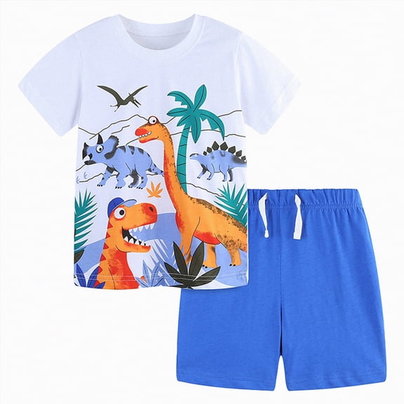 TOWED22 Newborn Toddler Baby Boy Outfits 2 Pieces Cotton Short Sleeve Shirt Tee Little Bee Print Casual Pocket Rolled Shorts Clothes(White,3-4 Y)