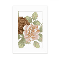 thumbnail image 1 of Rosa flores rosas blancas hojas de dibujo Marco de Fotos de escritorio imagen Blanco Pintura arte 5x7 pulgadas, 1 of 4