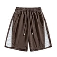 thumbnail image 4 of CAIVO Women Cargo Athletic Shorts Lightweight Casual Versatile Sweatproof Outdoor Fitness Mid Length Training Bottoms With Zipper Pockets Elastic Waistband Boho Summer Work Solid Color Bottoms, 4 of 5
