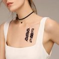 thumbnail image 3 of 24 hojas de tatuajes temporales para mujeres niñas cuello brazo, tatuajes falsos muslo, tatuaje adultos, 3 of 6
