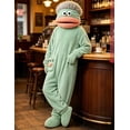 thumbnail image 4 of Unisex Plush Monster Onesie Pajamas, Ultra-Soft Flannel One-Piece Costume Loungewear, Onesie Pajamas Cozy Home Loungewear, 4 of 5
