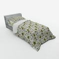 thumbnail image 3 of Ambesonne Colorful Bedding Set 4 Pcs, Backpack Tent Camping Art, Queen, Olive Green Brown and Coral, 3 of 3
