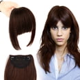 thumbnail image 4 of maskred High Temperature Fiber Non-sliding Clip In Bangs Hair Extensions For Lasting Fixation Easy To Fix Deep Brown, 4 of 6