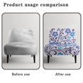 thumbnail image 6 of HELLHERO Stain Protection Armless Accent Chair Cover for Bedroom, Dustproof Armless Accent Chair Protector, Floral, 6 of 8