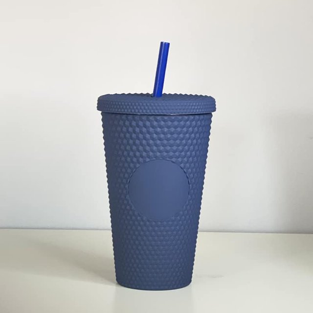 Non-Branded Studded Tumbler (16 oz, Matte Navy Blue)