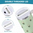 thumbnail image 5 of 40 oz Tumbler With Handle Stainless Steel Insulated Tumbler With Lid for Car Cup Holder Cute Jellyfish Pattern, 5 of 9