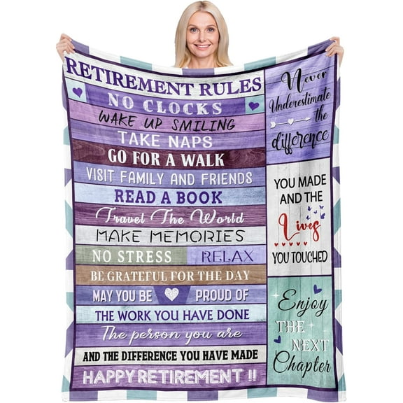 Retirement Gifts for Women 2024, Best Retirement Gifts Ideas, Retired Gifts for Women, Farewell Gifts for Coworkers Teacher Nurse, Going Away Gift, Goodbye Gifts for Coworkers Blanket 50"x60"