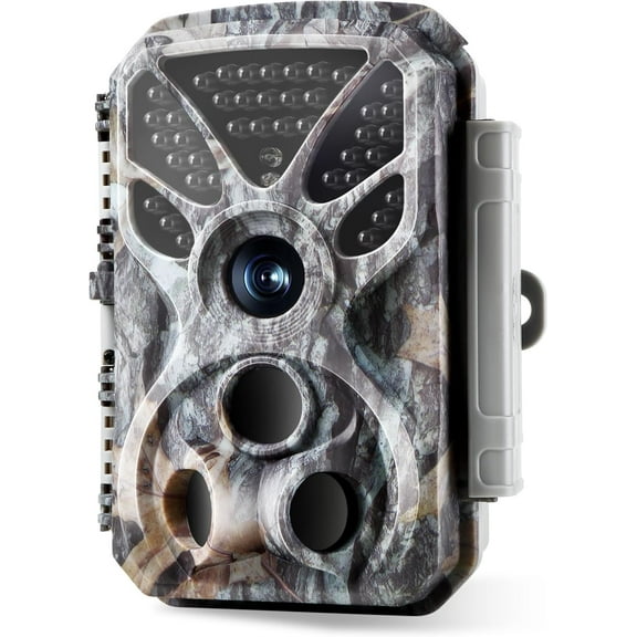 Trail Camera Game Hunting Cam 32MP 4K/2160P with Sound Recording for Wildlife, Yard, Home Security, No-Glowing Night Vision IP66 Waterproof 120° Wide Angle IR Detection Distance 100ft/30m