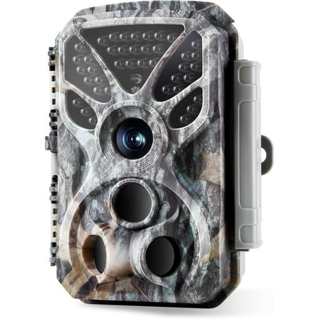 Trail Camera Game Hunting Cam 32MP 4K/2160P with Sound Recording for Wildlife Yard Home Security No-Glowing Night Vision IP66 Waterproof 120° Wide Angle IR Detection Distance 100ft/30m