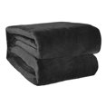 thumbnail image 1 of Life Comfort Luxury Plush Blanket, Queen  (Dark Grey), 1 of 3
