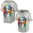 thumbnail image 3 of Watercolor Drip Miniature American Shepherd Pop Art Colorful Portrait Artwork All Over Print 3D Baseball Shirt MAS Dog Lover Gifts Softball Sport - 01009, 3 of 6