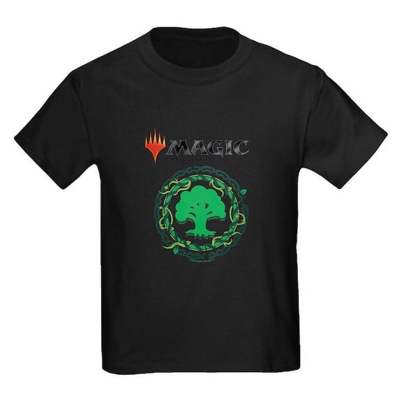 CafePress - Magic Green Mana Symbol T Shirt - Dark T-Shirt Kids XS-XL