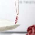 thumbnail image 4 of Gem Stone King 18K Rose Gold Plated Silver Pink Tourmaline Pendant Necklace for Women (0.69 Cttw, Heart Shape 4MM, Gemstone October Birthstone, with 18 inch Silver Chain), 4 of 4