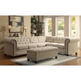 thumbnail image 3 of Bowery Hill Contemporary Tufted Ottoman in Oatmeal, 3 of 3