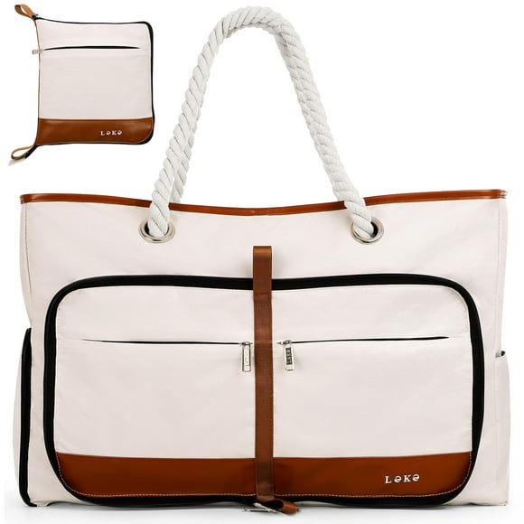 Bolsa de Playa Impermeable Lekesping para Mujer 35L con Compartimento para Zapatos