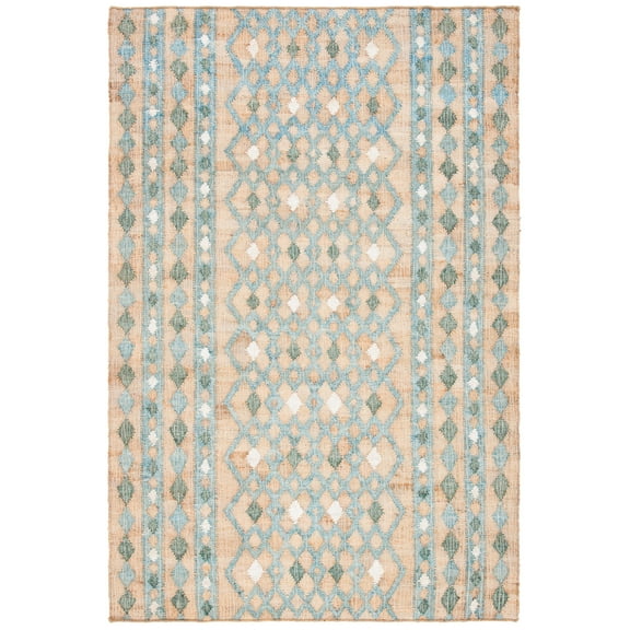 SAFAVIEH Kilim Kodey Tribal Area Rug, Natural/Blue, 6' x 9'