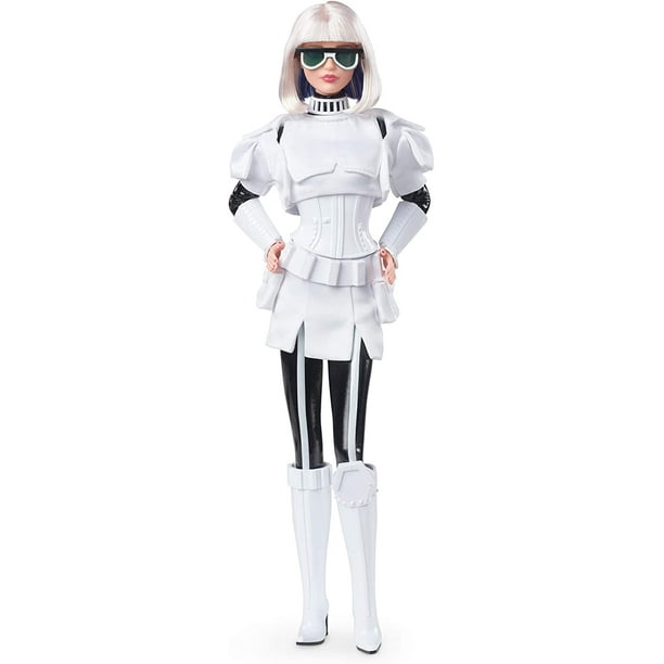 Muñeca Stormtrooper Colección Star Wars Barbie GLY29 Moda con Soporte Accesorios Blanco para Niñas Barbie GLY29