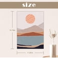 thumbnail image 2 of Framed Canvas Mountain Wall Art, Minimalist Boho Wall Art Set of 3, 12"x16" Large Size Prints Wall Decor for Bedroom, Living Room, Dining Room,Mid-Century Modern Wall Decor, 2 of 6