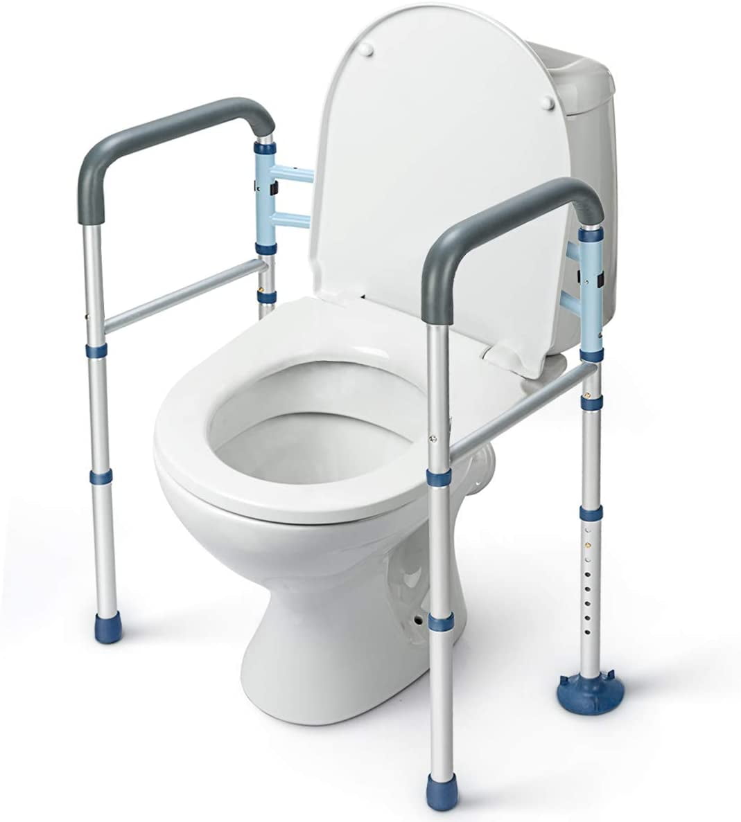 GreenChief Stand Alone Toilet Safety Rail with Free Grab Bar - Heavy ...