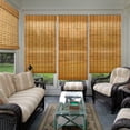 thumbnail image 6 of Natural Woven Light Filtering Cordless Bamboo Roman Shades for Windows, 59.5 in. W x 60 in. L, Honey Wheat, 6 of 6
