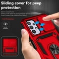 thumbnail image 2 of Galaxy A32 5G Case,Dteck Shockproof Rubber Rugged Case Hybrid Hard Ring Holder Kickstand Slide Camera Lens Protector Cover for Samsung Galaxy A32 5G 6.5-inch,Red, 2 of 8