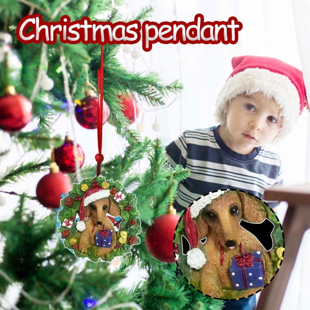 Ganfancp Navidad Su Regalo para Navidad Colgante de Resina Decoración Del Árbol de Navidad Rebajas Flash Deals 1X Colgante de Resina