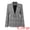 Black, variant on Women's Houndstooth Plaid Blazer Business Suit Jacket 2XL Brown