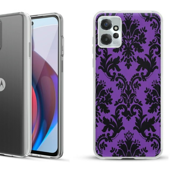 OneToughShield ® Compatible with Motorola Moto G Power 5G 2023 Fashion Phone Case - Victorian Purple/Black