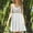 White_2, variant on Xysaqa Summer Dresses for Women Crochet Embroidered Cute Comfy Tank Dress Knee Length Spaghetti Strap Flowy Boho Dress Beach Cover Up Dress Yellow