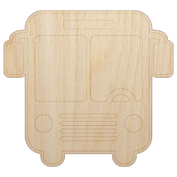City Bus Stop Public Transportation icon Wood Shape Unfinished Piece Cutout Craft DIY Projects - 4.70 Inch Size - 1/8 Inch Thick