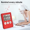 thumbnail image 3 of Reloj Temporizador Digital Recordatorio De Tiempo Eléctrico Cuenta Regresiva Cronómetro De Cocina Regresión Con Accesorios Magnéticos Pantalla Lcd Interruptor De Botón Para Estudio Oficina Cocina Scienceny HA025848-06, 3 of 7