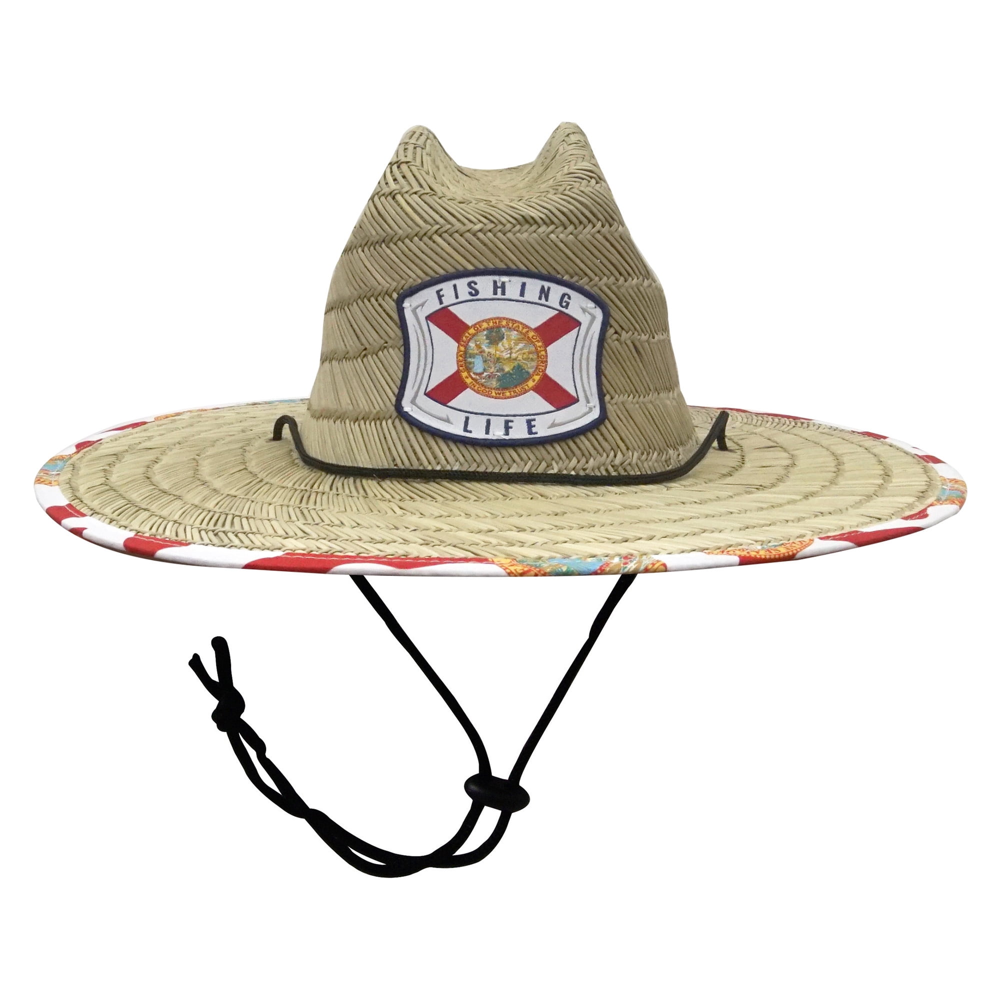 Fishing Life Florida Straw Lifeguard Hat - Adult Unisex