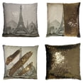 thumbnail image 1 of EREHome Paris Eiffel Tour Réversible Sirène Sequin Taie d'Oreiller 20x20 Pouces, 1 of 3