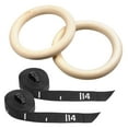 thumbnail image 4 of Wooden Gymnastics Rings with Adjustable Buckle Straps Training Rings Pull Up Rings for Home Gym Workout, 4 of 8
