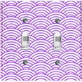 thumbnail image 1 of Metal Light Switch Plate Cover Japanese Pattern Purple Wallpaper Sea Wave WAL016, 1 of 13