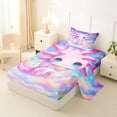thumbnail image 2 of Erosebridal Cartoon Pink Axolotl Twin Sheet Sets,Colorful Sky Galaxy Starry Night Bedding 3pcs, 2 of 6