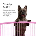thumbnail image 4 of 24" Plastic Exercise Pen, 4-Panel Puppy Playpen with Door, Portable Pet Fence for Backyard, Home, Apartment, Garden, Yard, Easy Assemble, Pink, 4 of 5