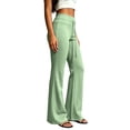 thumbnail image 6 of Pants for Women Solid Color Elastic High Waisted Flare Sweatpants Soft Drawstring Yoga Pants Lightweight Casual Loungewear Workout Pockets, 6 of 8