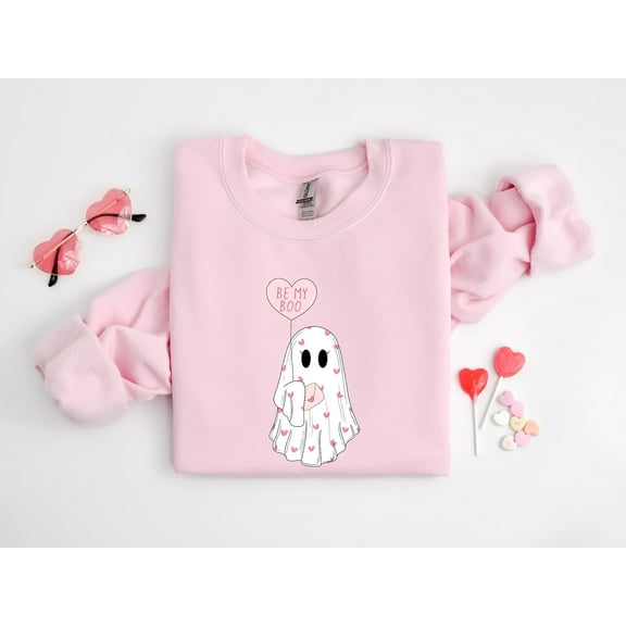 Be My Boo Sweatshirt, Ghost Sweater, Valentines Day Hoodie, XOXO Sweatshirt, Women Valentines Day Sweatshirt, Heart Sweatshirt