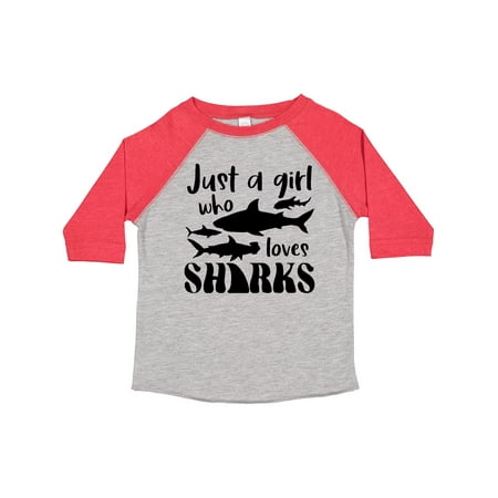 

Inktastic Just a Girl Who Loves Sharks Gift Toddler Toddler Girl T-Shirt